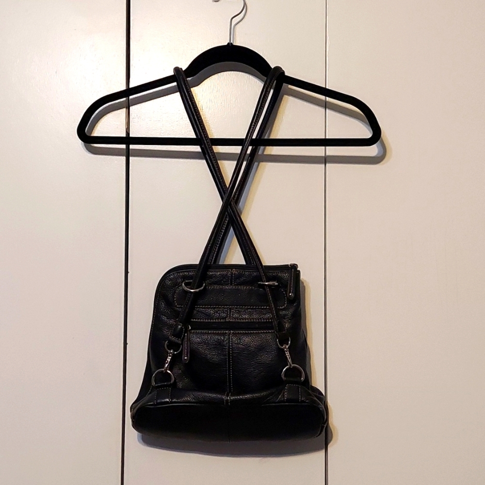 Clark's genuine leather backpack black